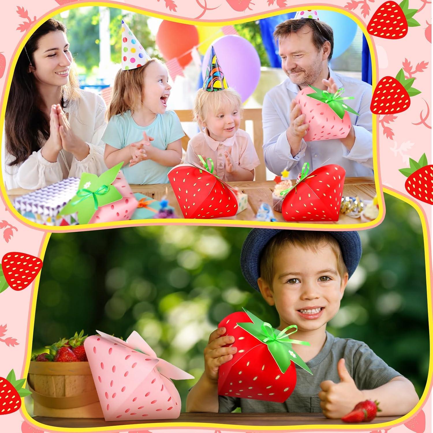 30 Cajas de Regalo Fresa Fuyoooo para Cumpleaños y Baby Shower
