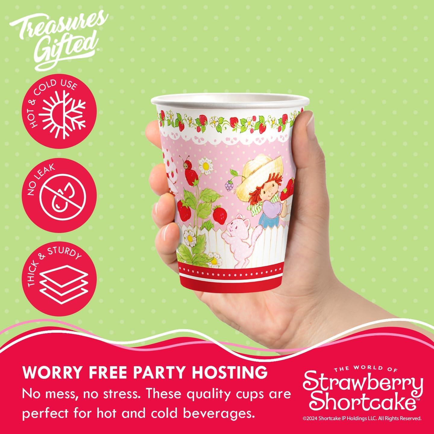 Tazas de Papel Fresa Cortada Treasures Gifted 24 Unidades 12oz