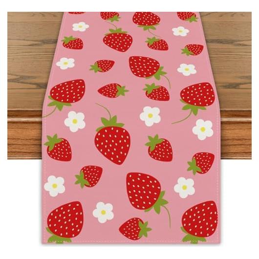 Corredor de Mesa Yarcooly 33x228 cm Decoración Fresa