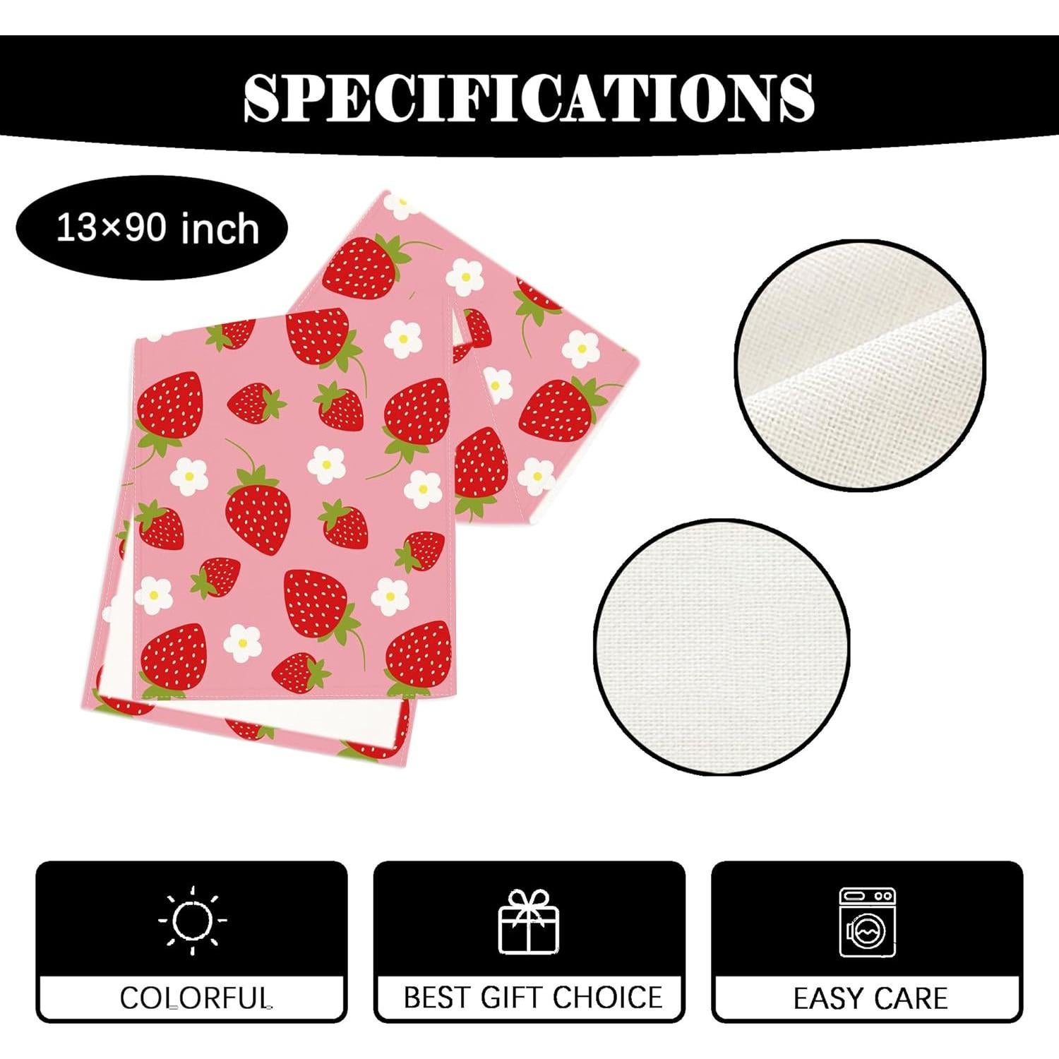 Corredor de Mesa Yarcooly 33x228 cm Decoración Fresa