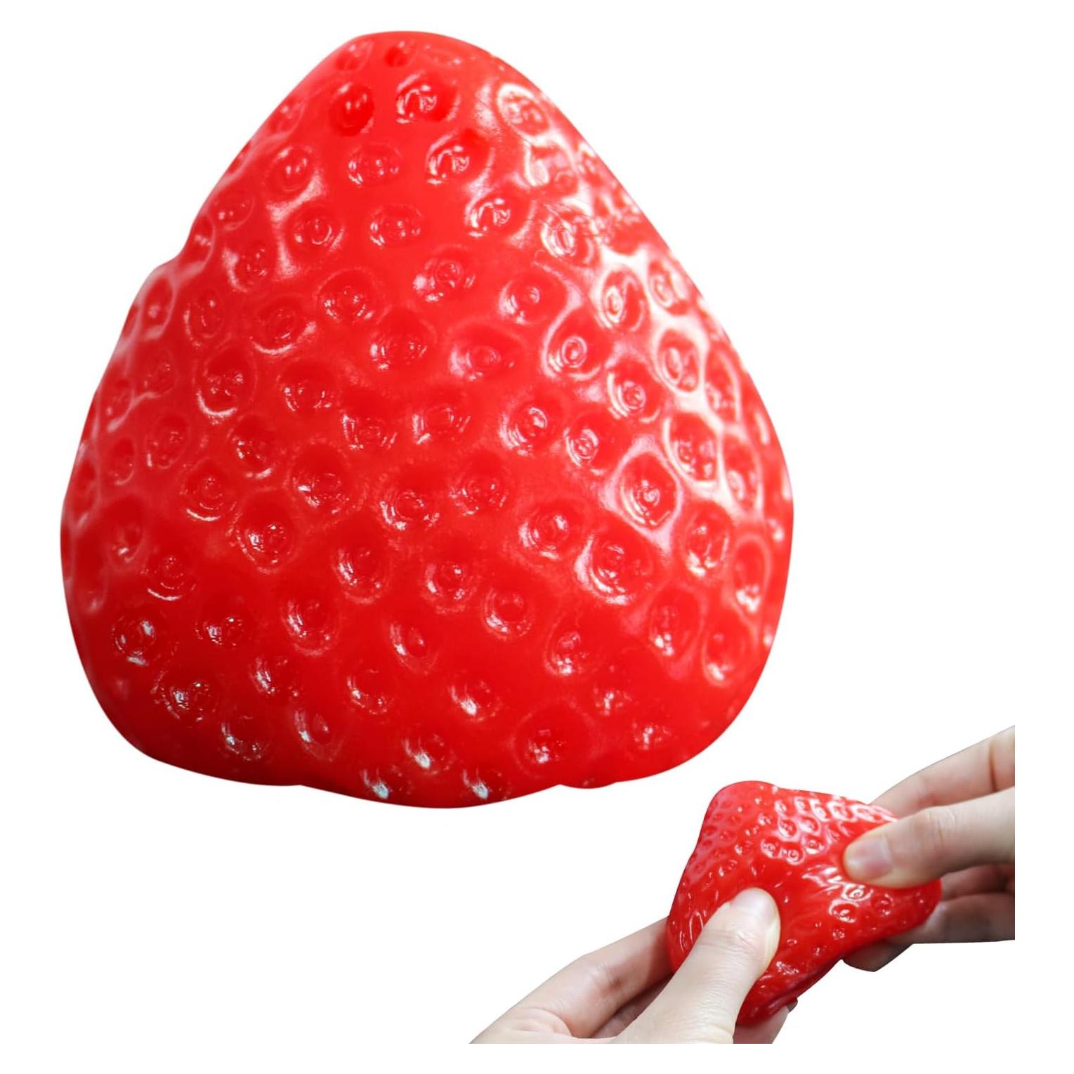 Juguete Squishy de Fresa Zenfro Hecho a Mano 226g Rojo