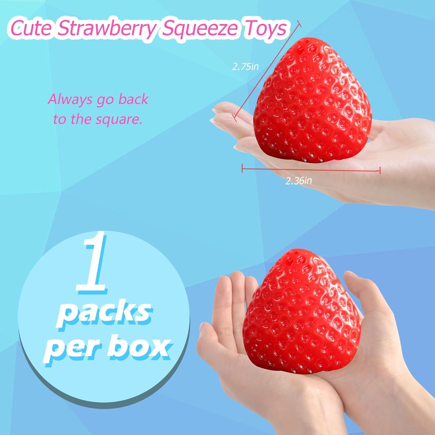 Juguete Squishy de Fresa Zenfro Hecho a Mano 226g Rojo