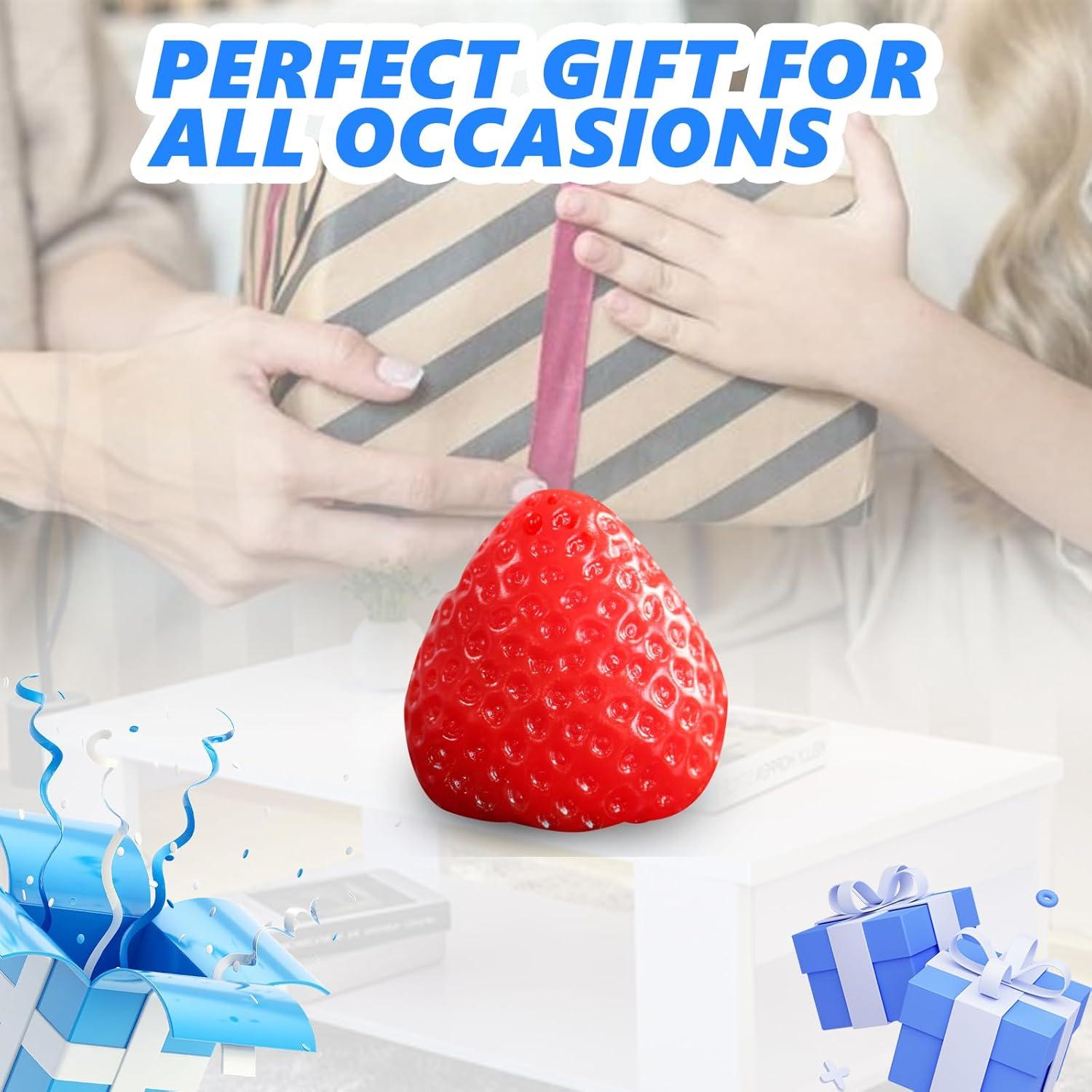 Juguete Squishy de Fresa Zenfro Hecho a Mano 226g Rojo