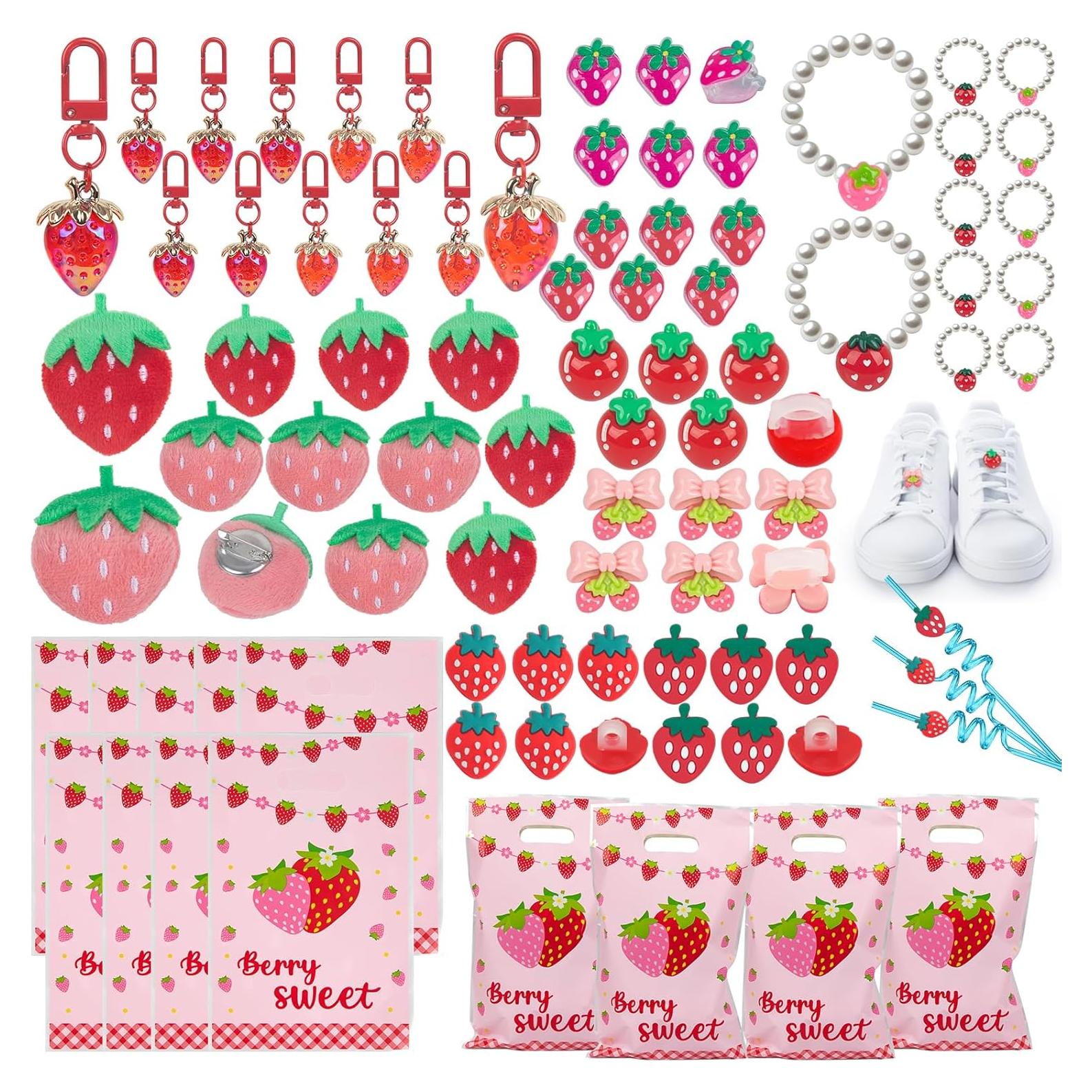 Set de Regalos de Fiesta de Cumpleaños Fresa 134 Piezas Niños