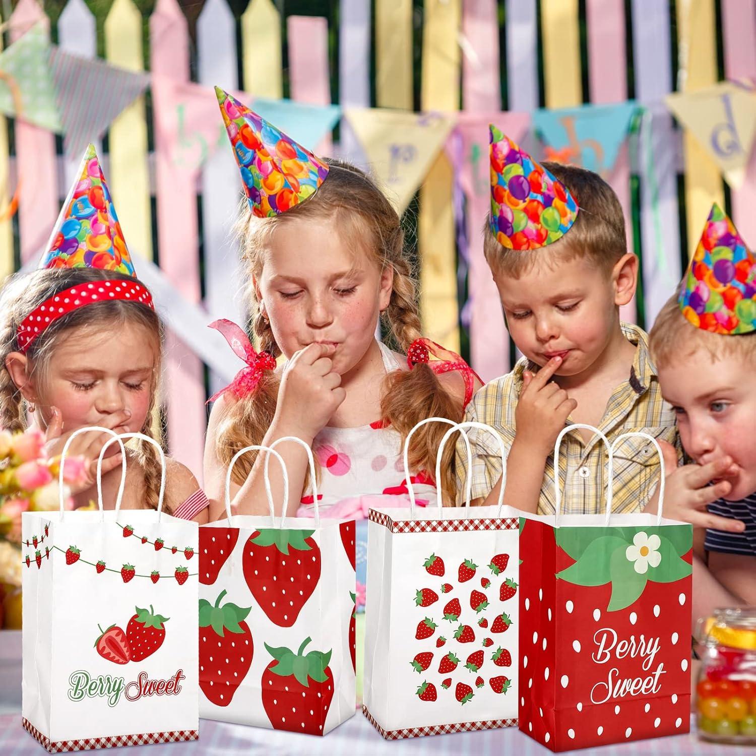 Bolsas de Fiesta de Fresa Outus - 24 Pcs 21x15x8 cm