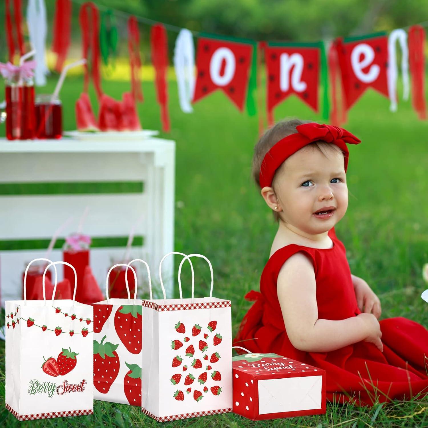 Bolsas de Fiesta de Fresa Outus - 24 Pcs 21x15x8 cm