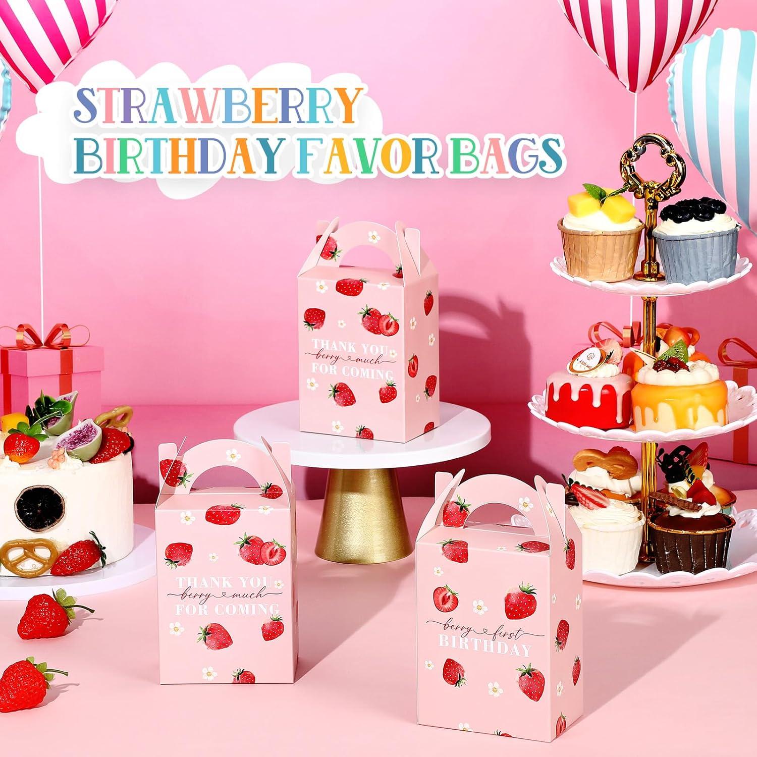 Cajas de Regalo de Fresa Sinload - 24 Unidades 9x16x12 cm