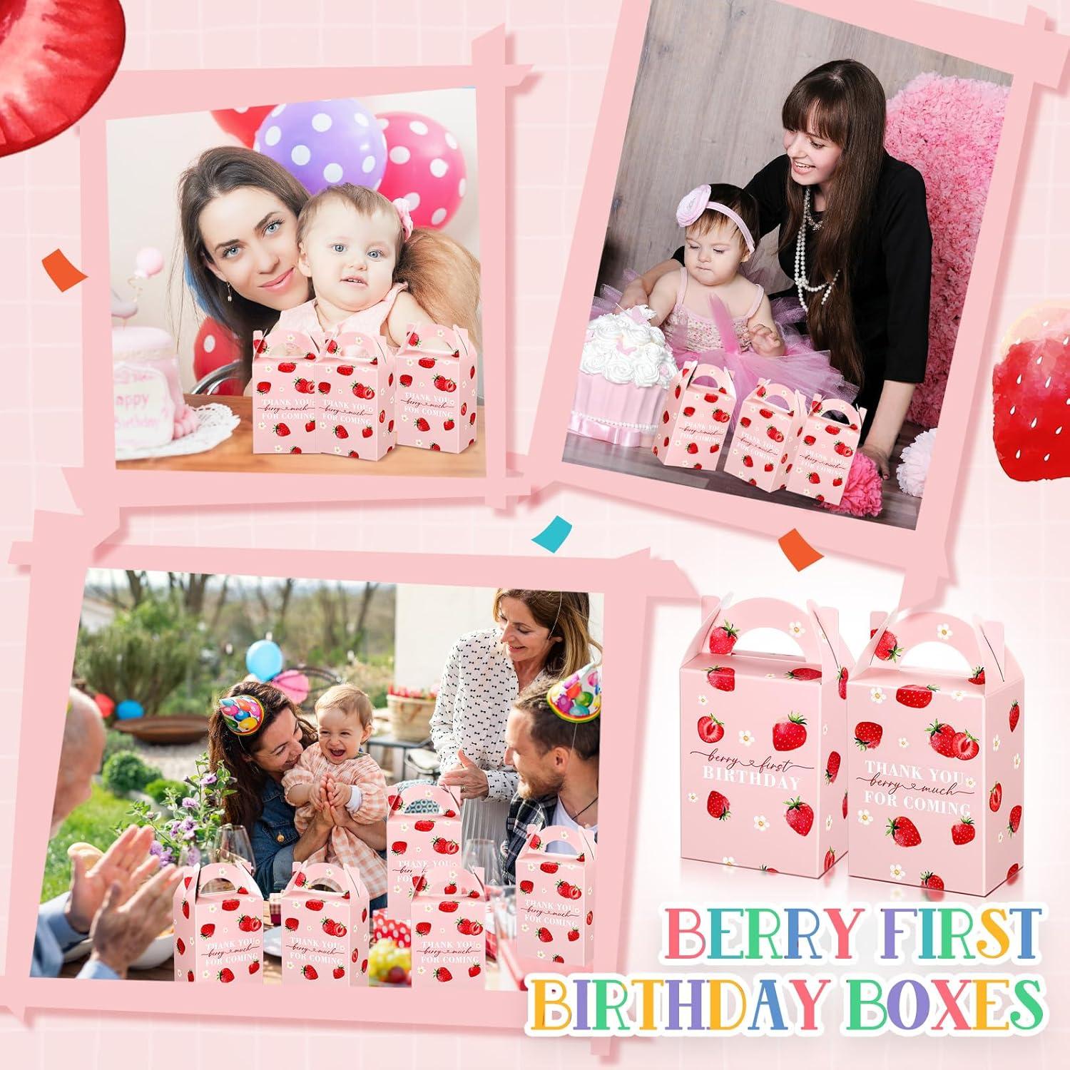 Cajas de Regalo de Fresa Sinload - 24 Unidades 9x16x12 cm