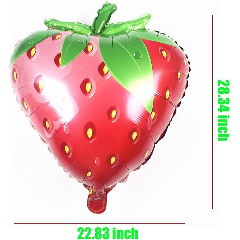 Globos de Fresa Mylar 5PCS 72 cm Decoración Fiesta Bebé