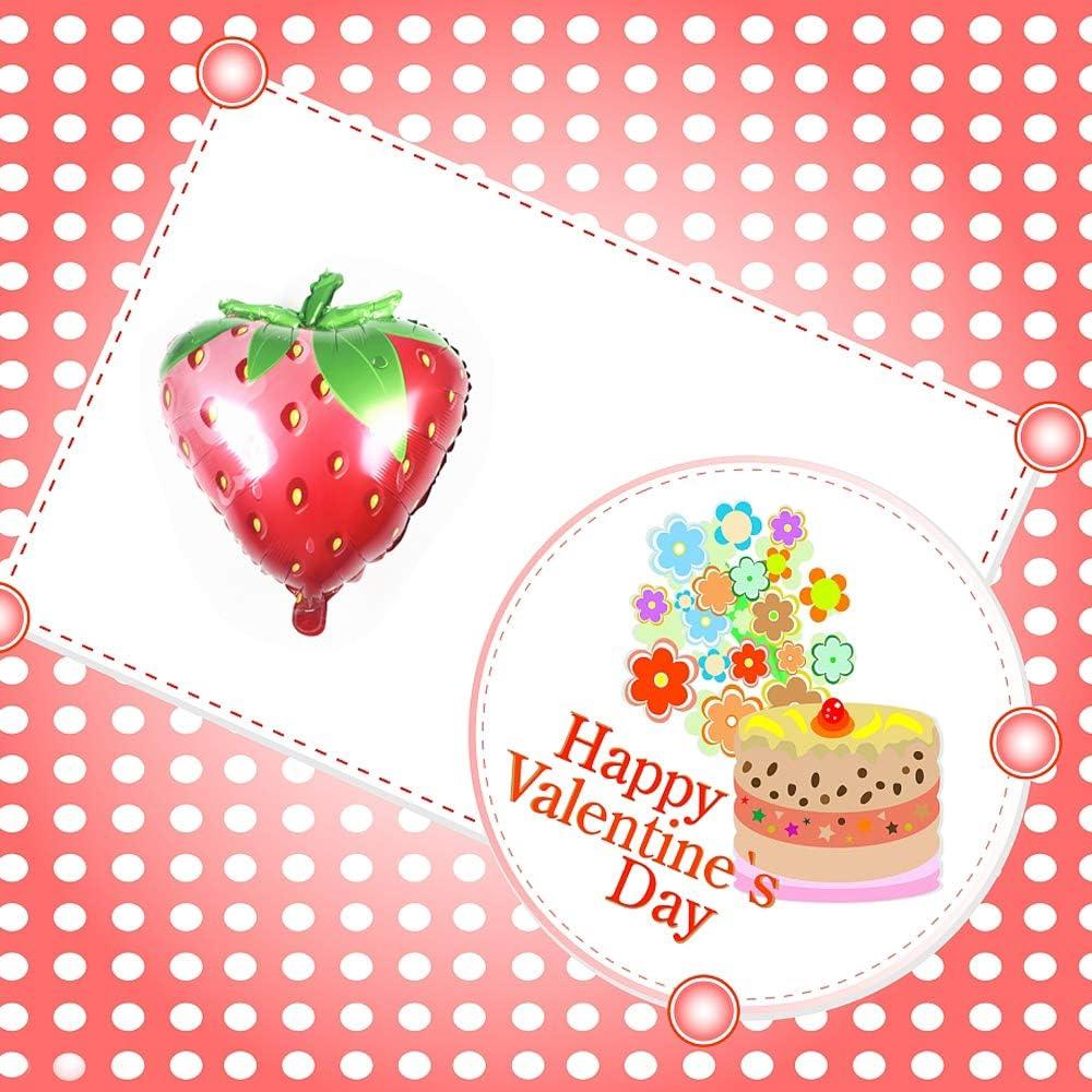 Globos de Fresa Mylar 5PCS 72 cm Decoración Fiesta Bebé