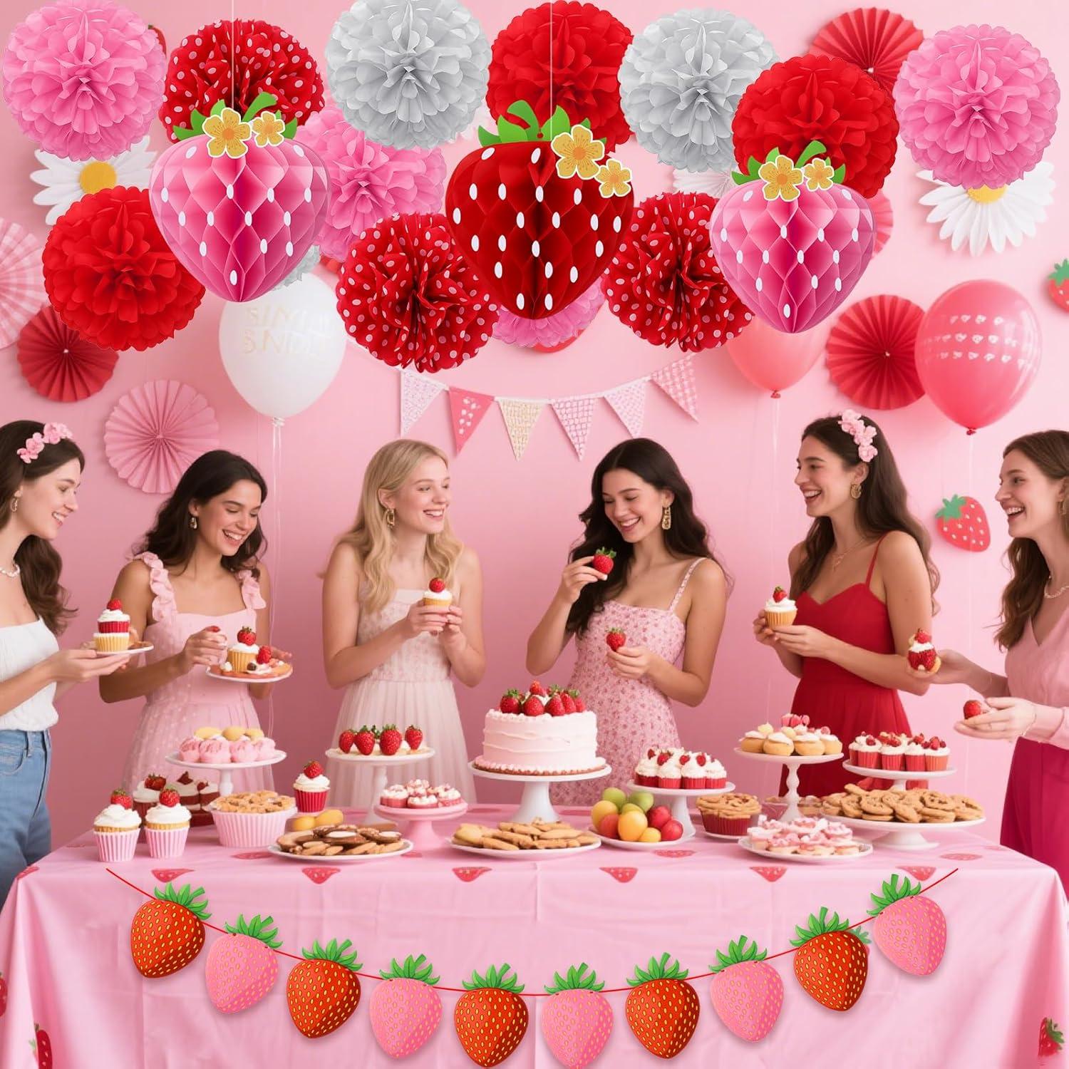 Set de Decoraciones de Fiesta de Fresa 15 Piezas BSRESIN-192