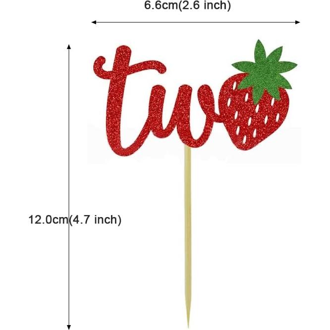 Decoraciones para Cupcakes de Fresa Morndew 24 Piezas