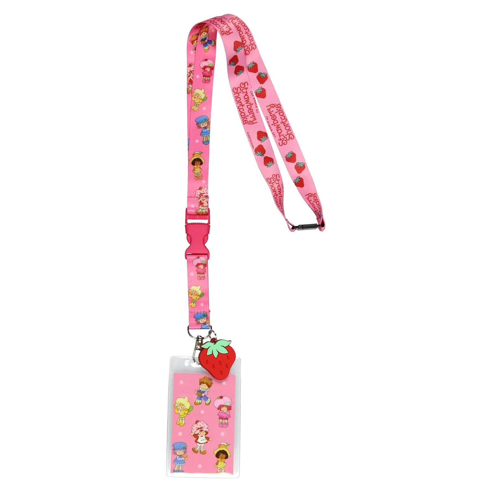 Porta Credencial Reversible Strawberry Shortcake con Cordón