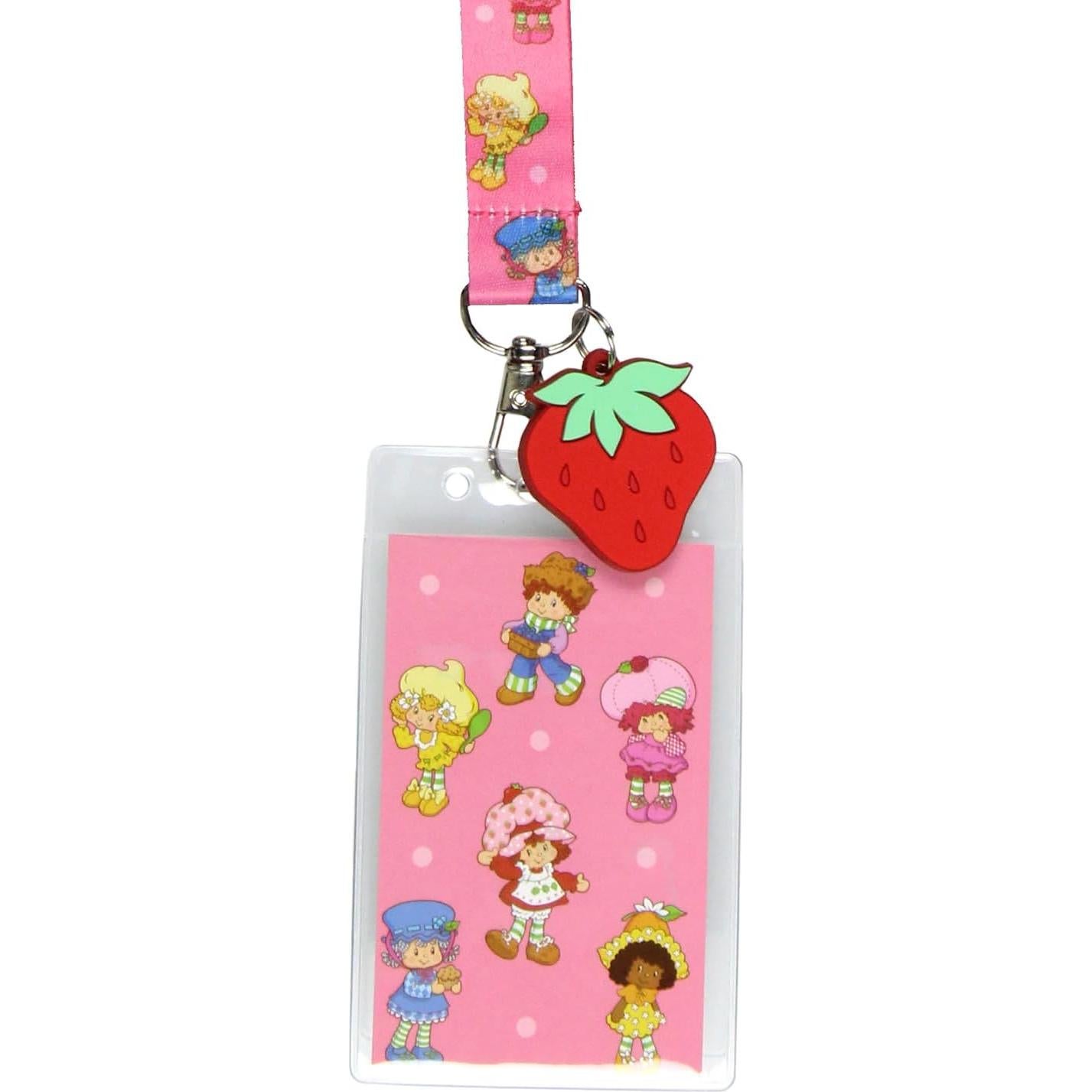 Porta Credencial Reversible Strawberry Shortcake con Cordón