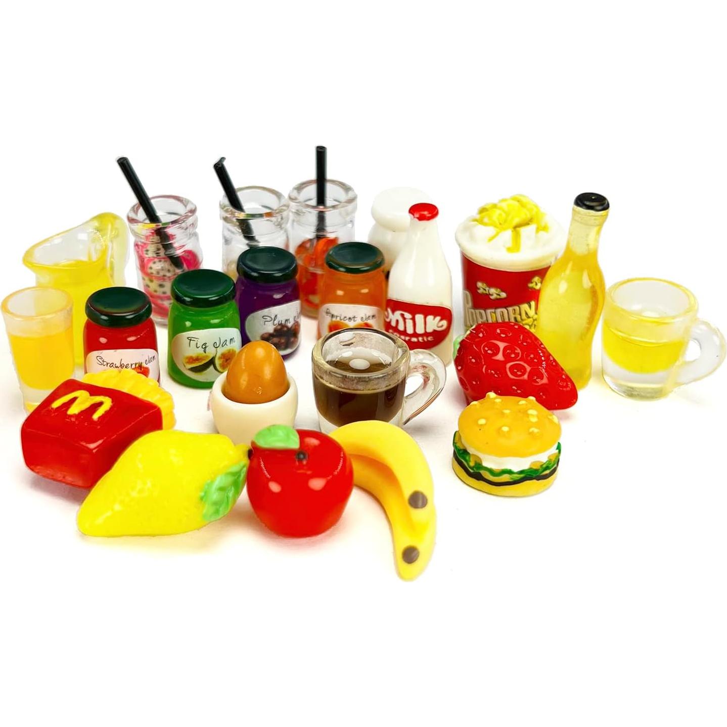 Juego de Comida de Juguete HUADELAIMA 200 Piezas Miniatura