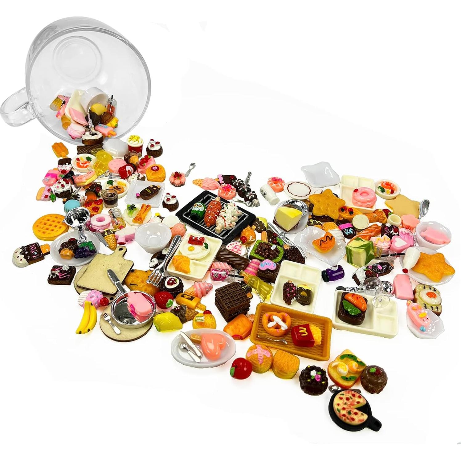 Juego de Comida de Juguete HUADELAIMA 200 Piezas Miniatura