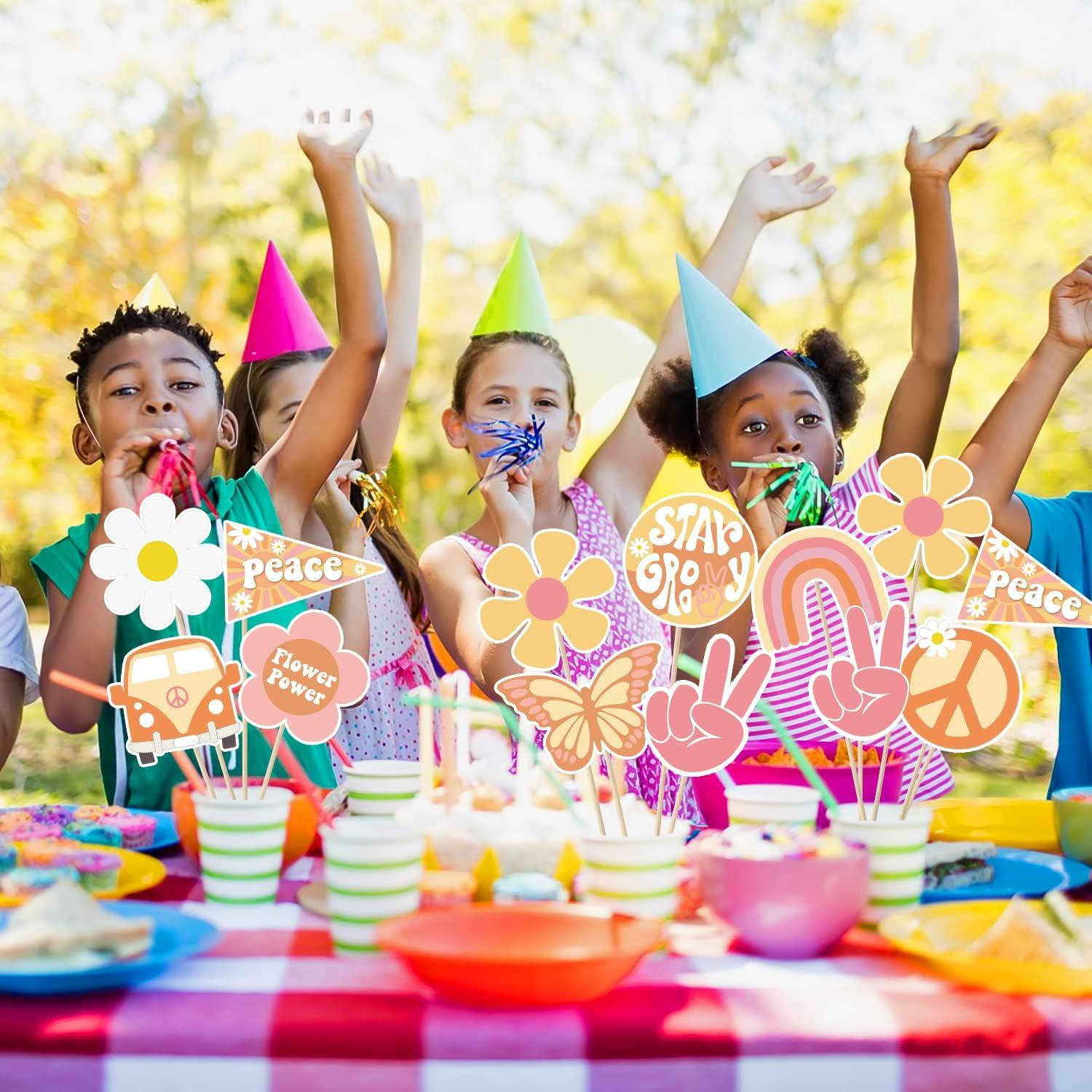 Centros de Mesa Retro Hippie Boho A1diee - 30 Piezas Multicolor