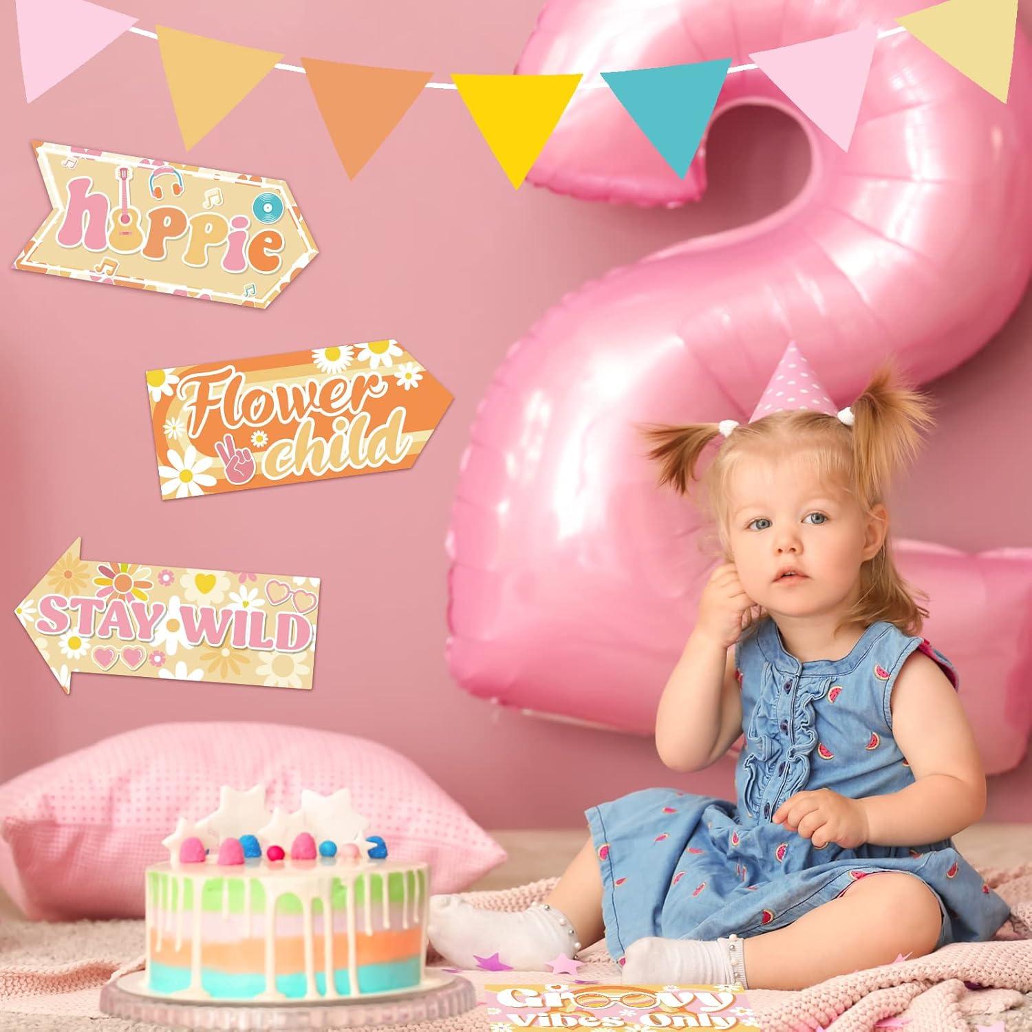 20 Piezas Decoraciones de Fiesta Hippie Jecery 60's Multicolor