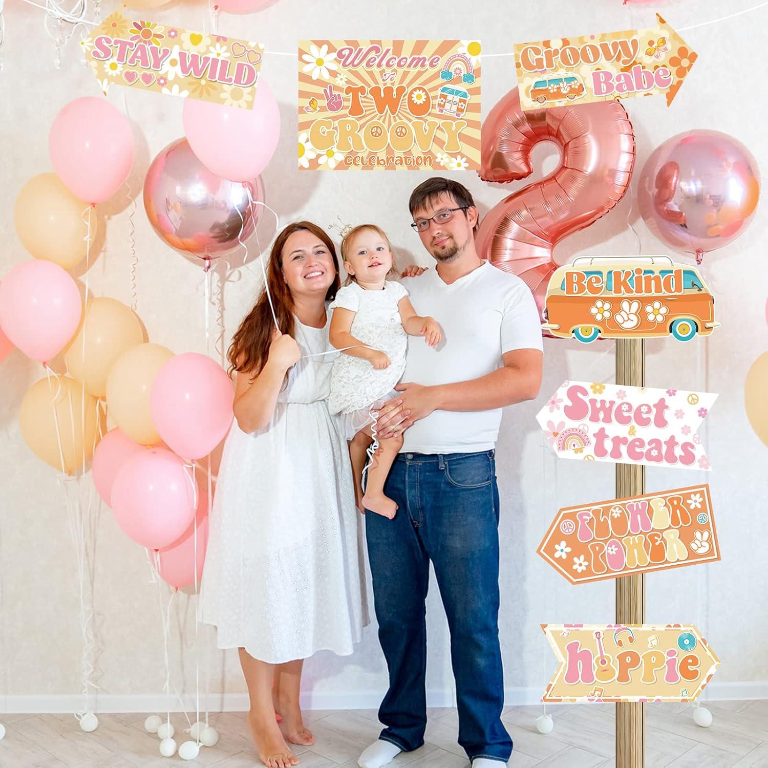 20 Piezas Decoraciones de Fiesta Hippie Jecery 60's Multicolor