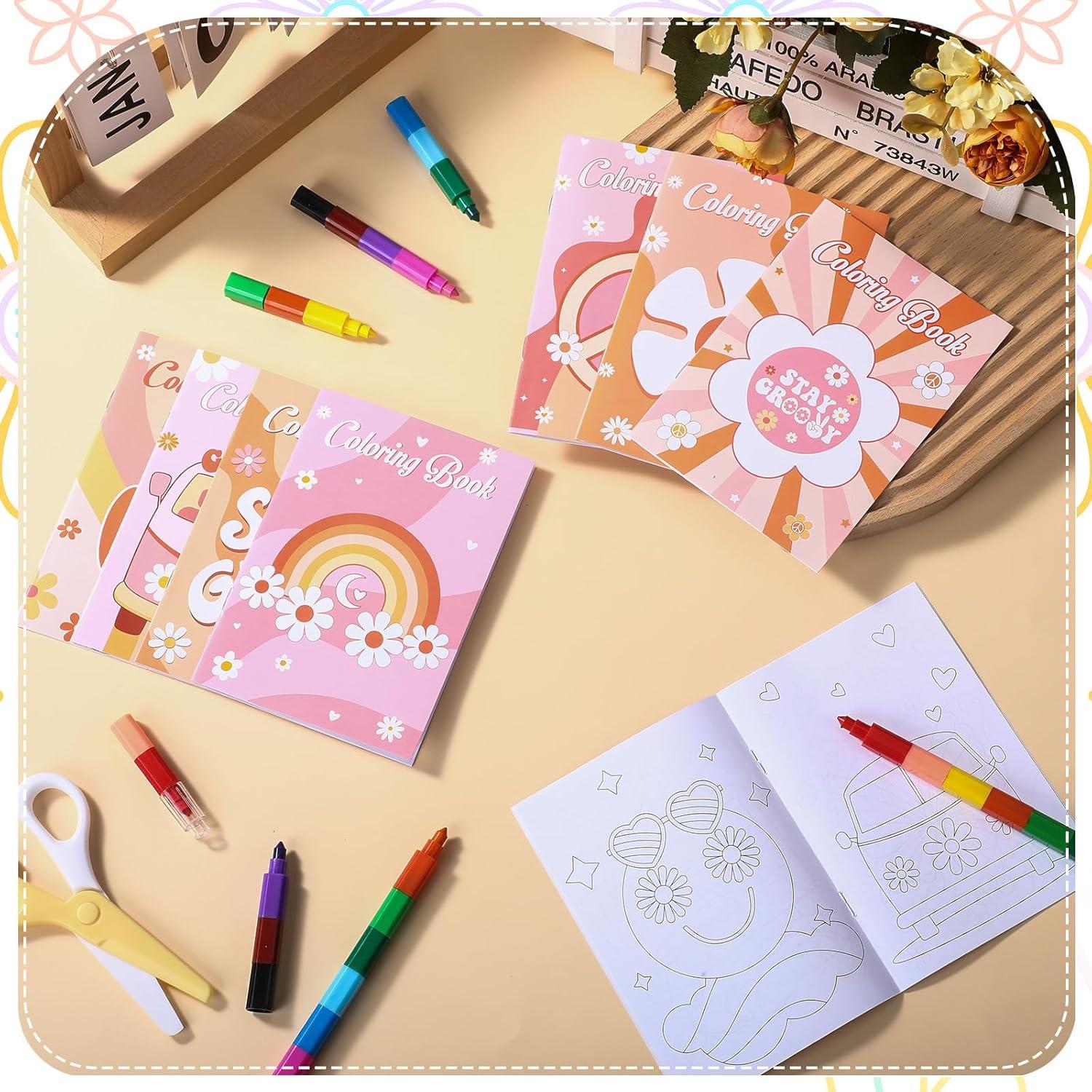 Set de Libros para Colorear Hippie Boho Funrous con Crayones