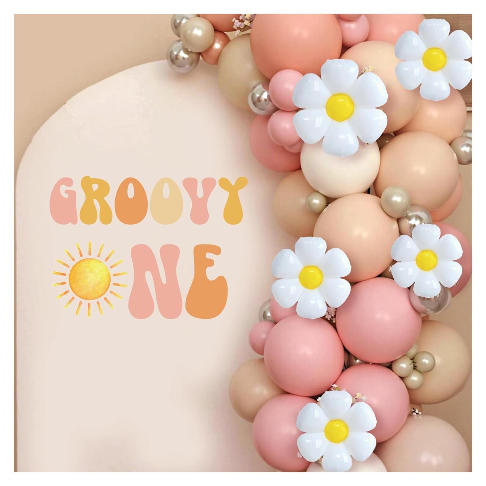 Decoraciones de Cumpleaños Vinilo Groovy One Girasol 41x57cm