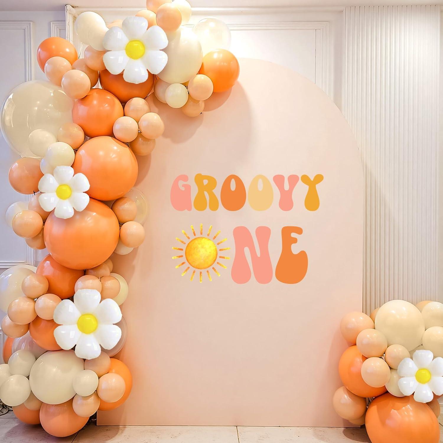 Decoraciones de Cumpleaños Vinilo Groovy One Girasol 41x57cm