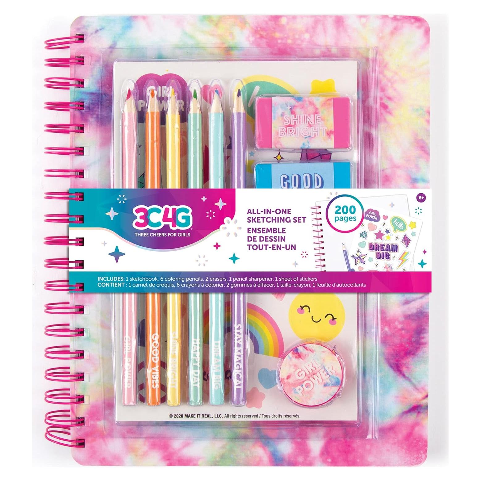 Set de Cuaderno de Bocetos 3C4G Tie Dye Pastel - 10 Piezas