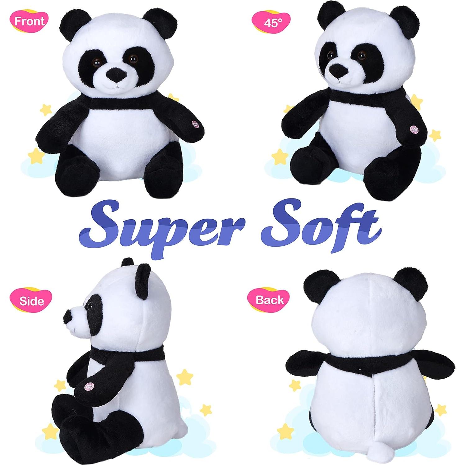 Panda de Peluche LED WEWILL 30 cm Brilla en la Oscuridad