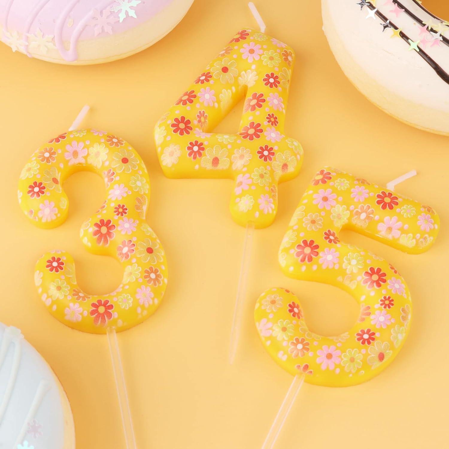 Vela de Cumpleaños Número 4 Arcoíris iNINGER 11cm