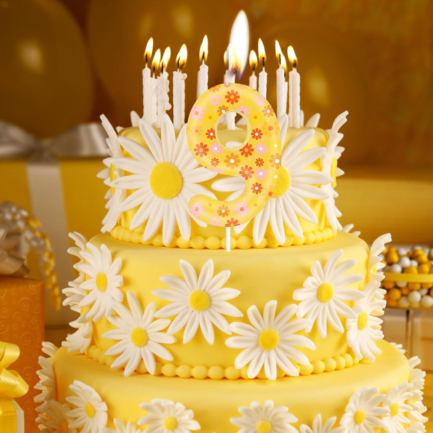 Vela de Cumpleaños Número 4 Arcoíris iNINGER 11cm