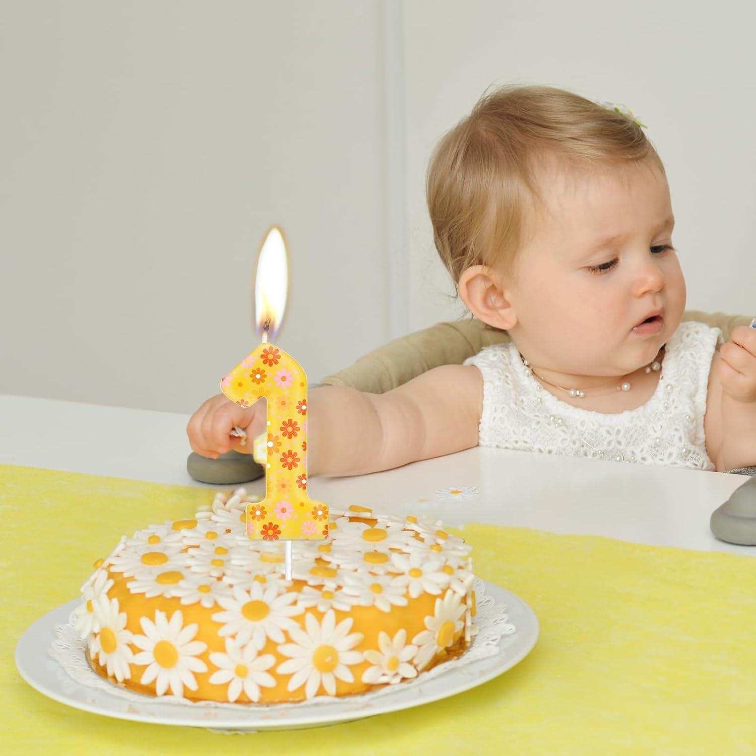 Vela de Cumpleaños Número 4 Arcoíris iNINGER 11cm