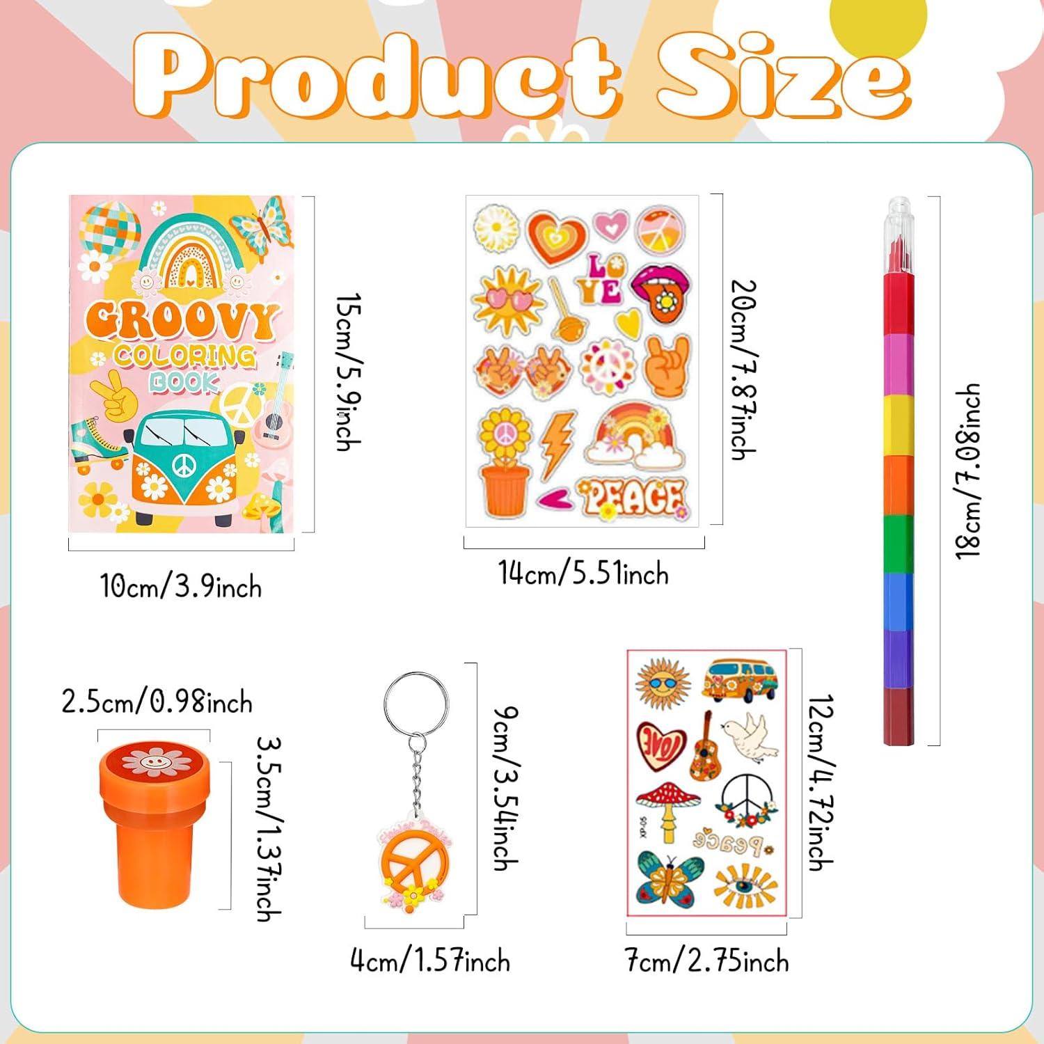 Conjunto Fiesta Groovy 72 Piezas - Libros, Crayones, Tatuajes