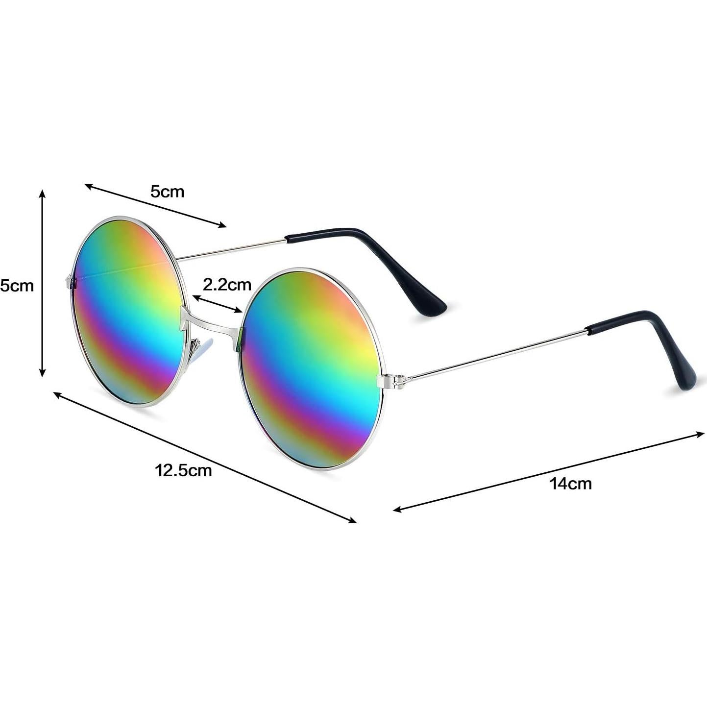 Conjunto Disfraz Hippie Frienda 6 Piezas Gafas Collar Diadema