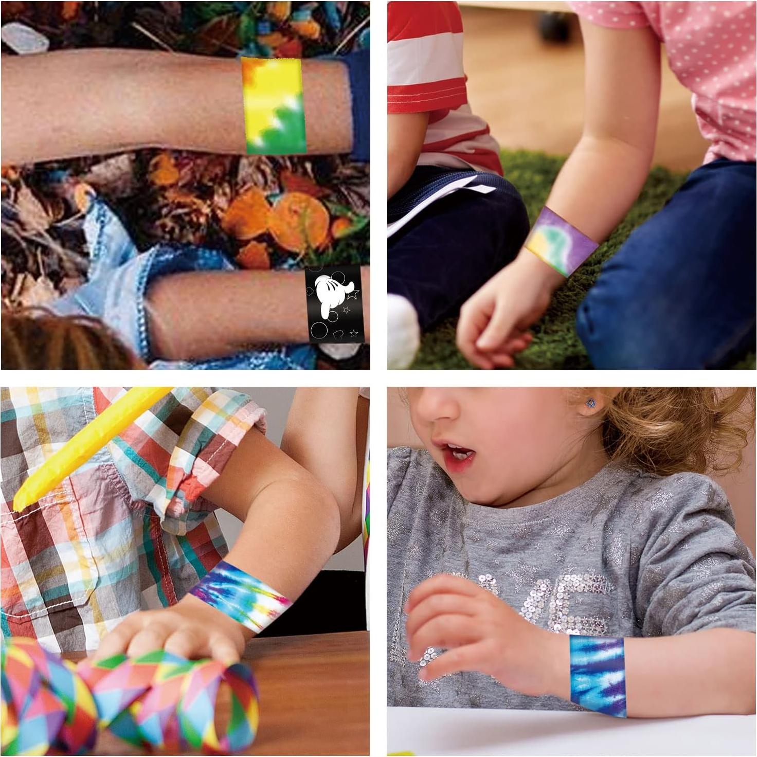 60 Pulseras de Golpe Tie Dye Lcnjscgo para Fiestas y Cumpleaños
