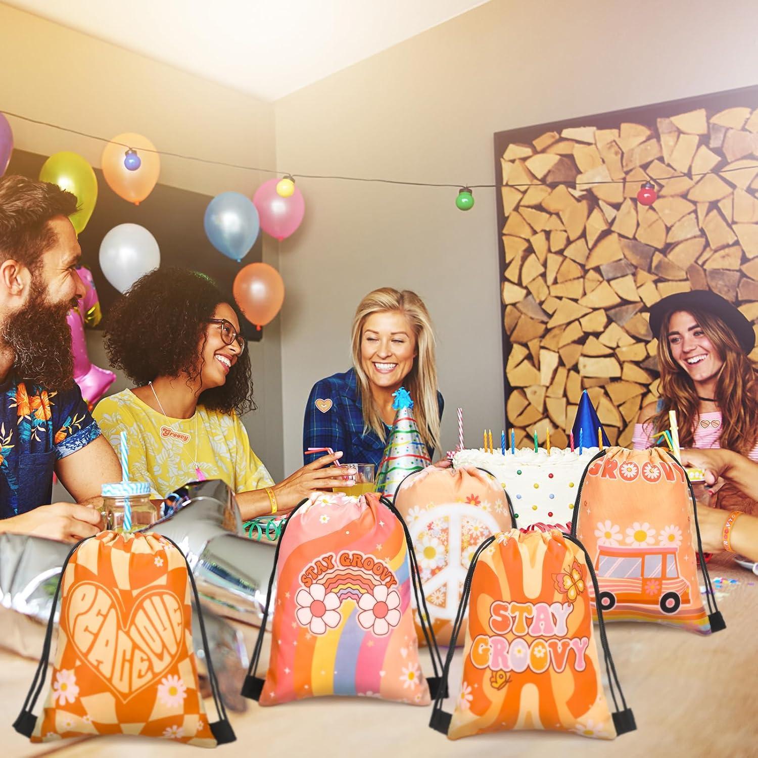 Decoraciones de Fiesta Groovy Honoson 86 Piezas Retro