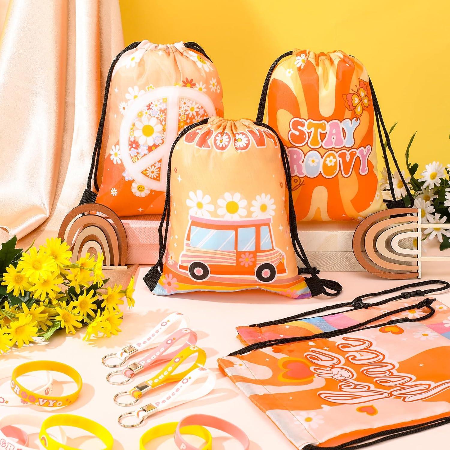 Decoraciones de Fiesta Groovy Honoson 86 Piezas Retro