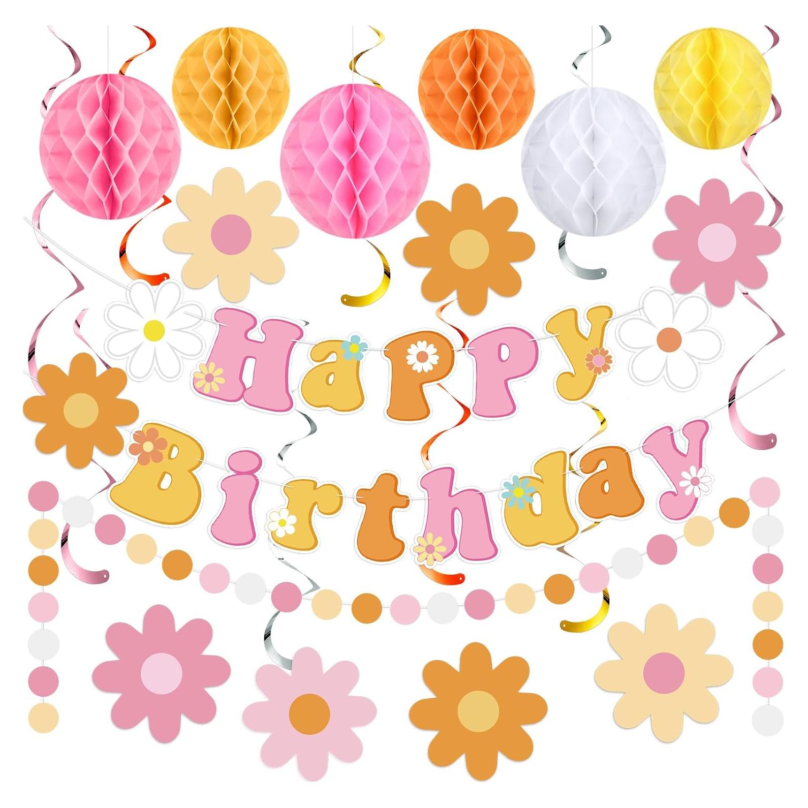 Decoración de Cumpleaños Boho Pasimy - Banner y Guirnaldas