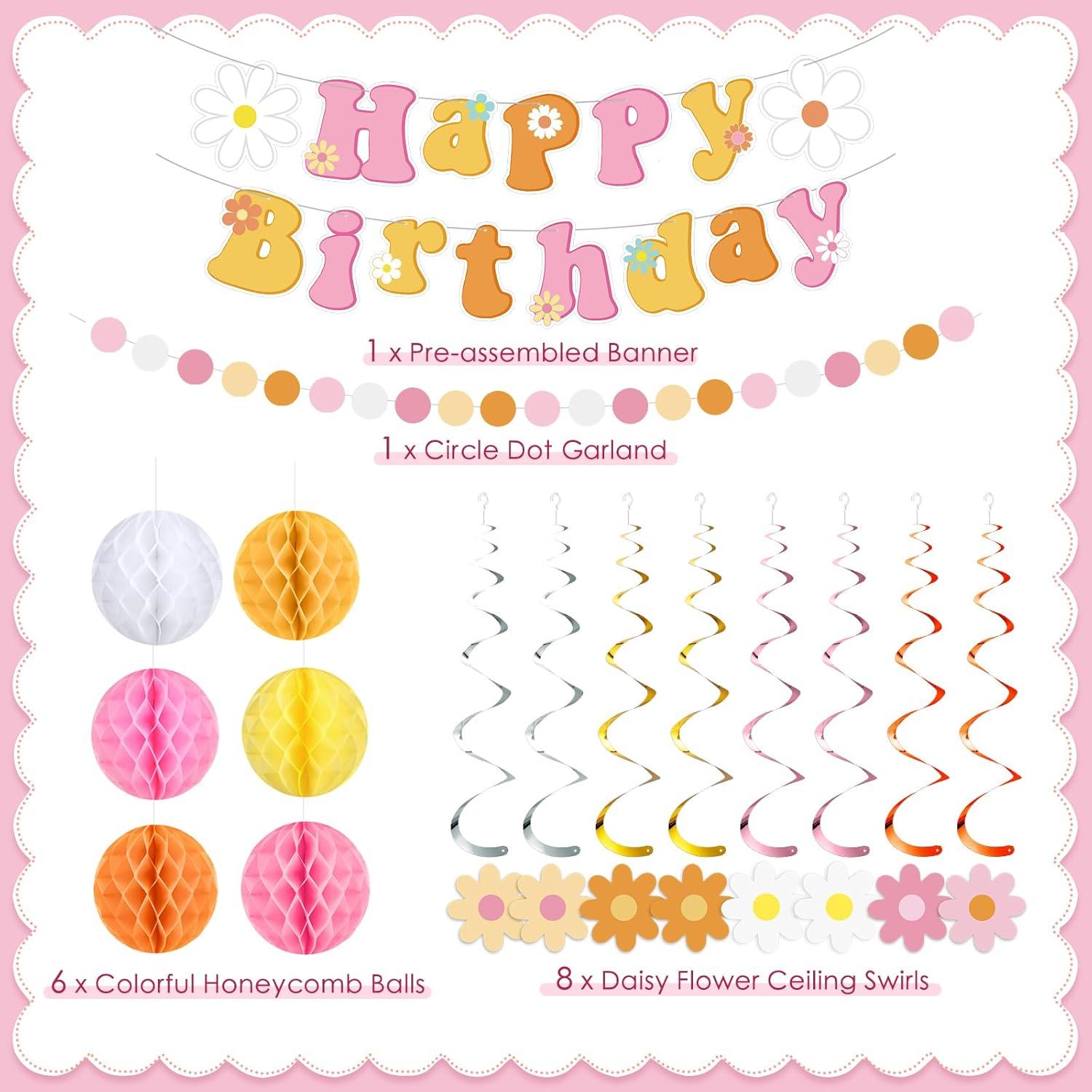 Decoración de Cumpleaños Boho Pasimy - Banner y Guirnaldas