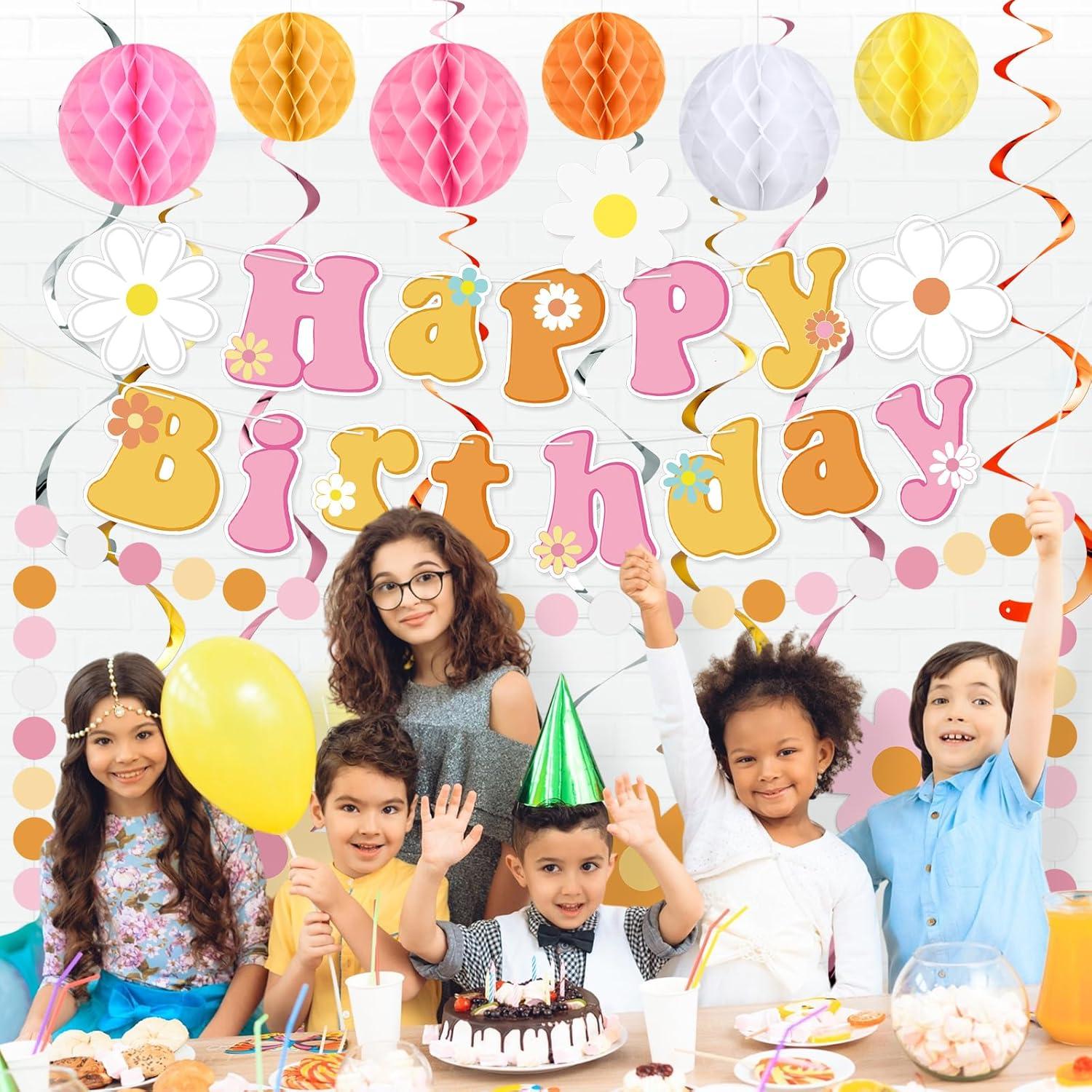 Decoración de Cumpleaños Boho Pasimy - Banner y Guirnaldas