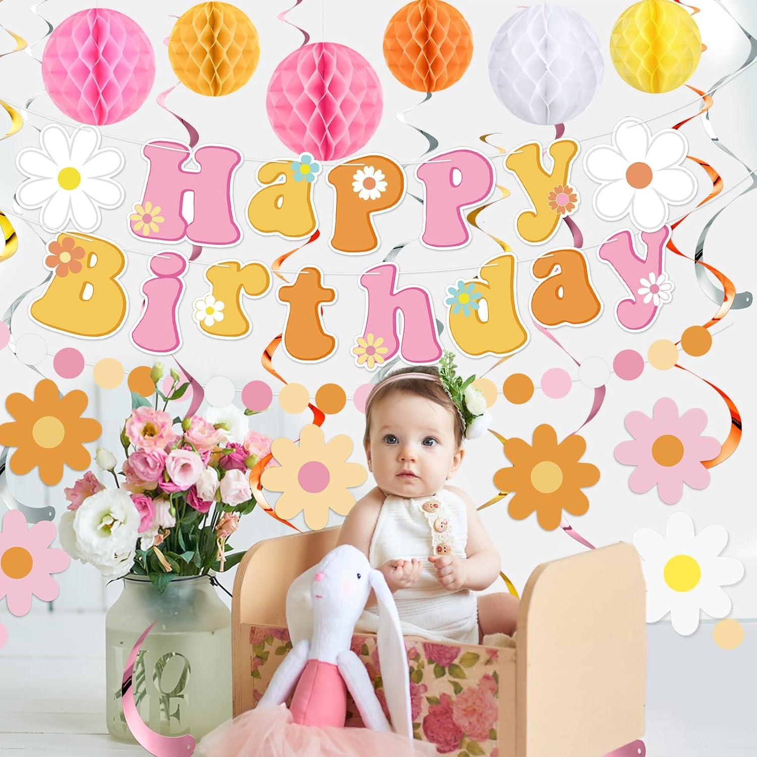 Decoración de Cumpleaños Boho Pasimy - Banner y Guirnaldas