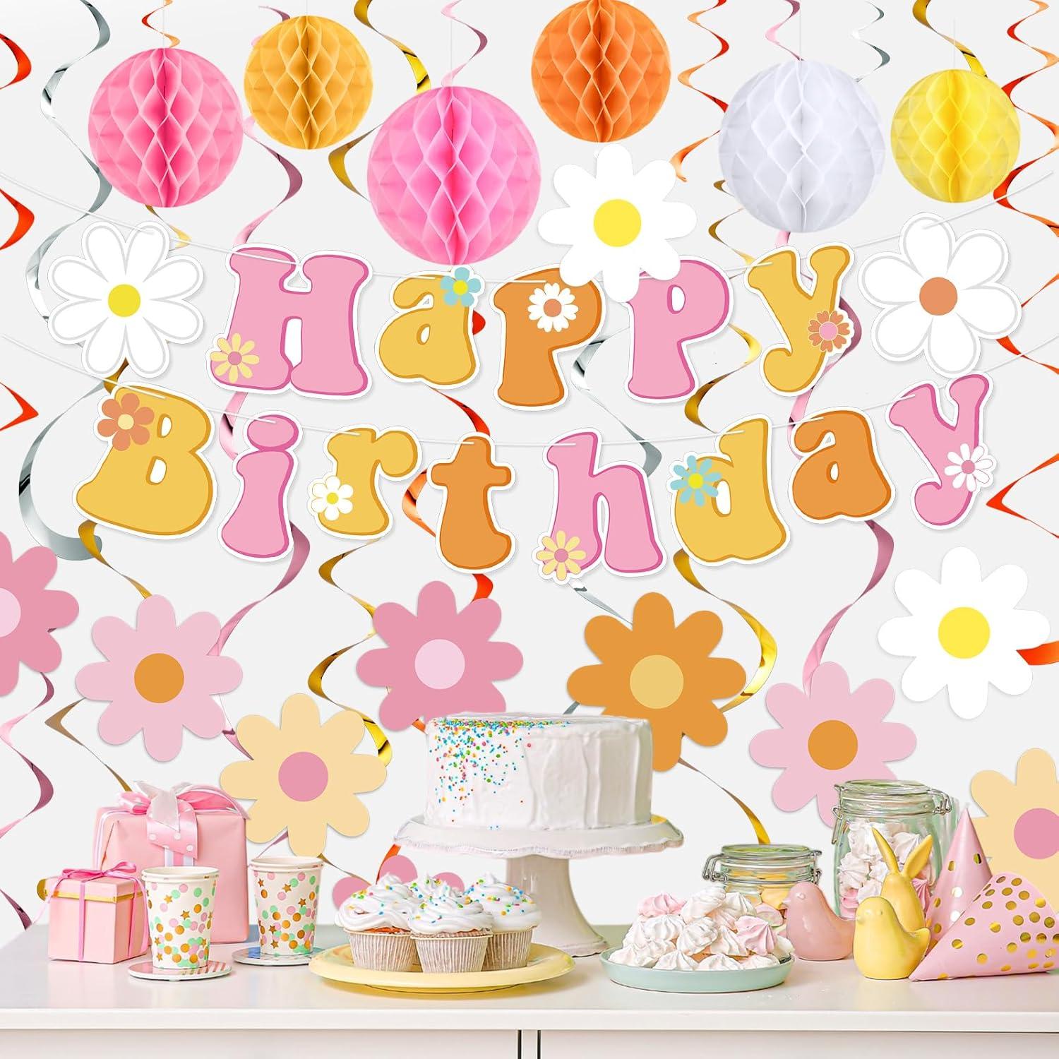 Decoración de Cumpleaños Boho Pasimy - Banner y Guirnaldas