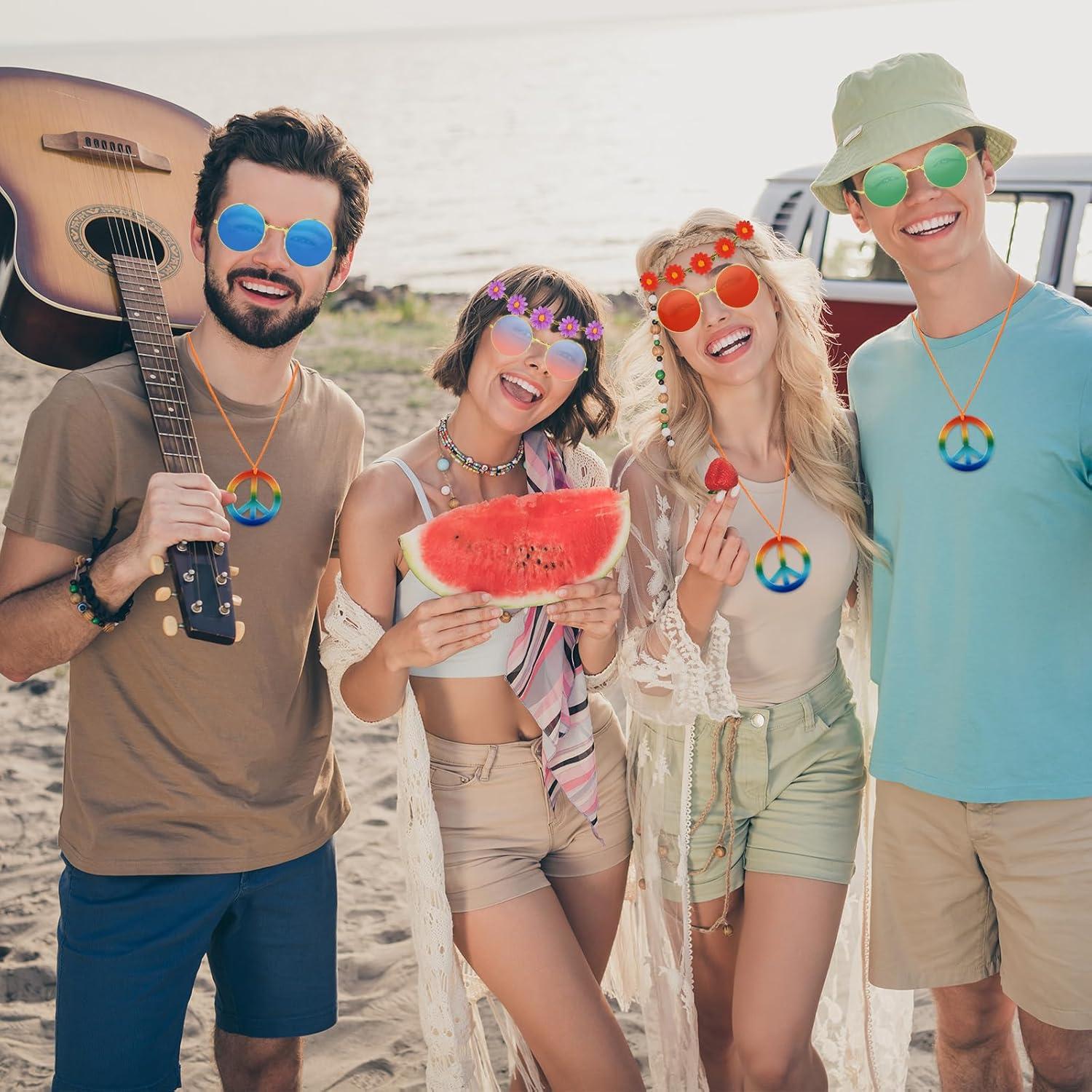 Conjunto de Accesorios Hippie NEBURORA 60s 70s - 60 Piezas