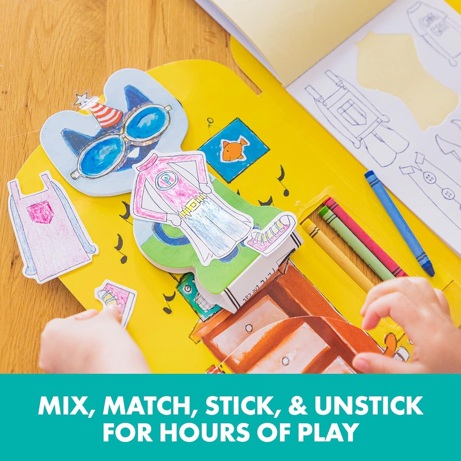 Conjunto de muñeca de papel para colorear Pete el Gato - Educational Insights, 144 piezas