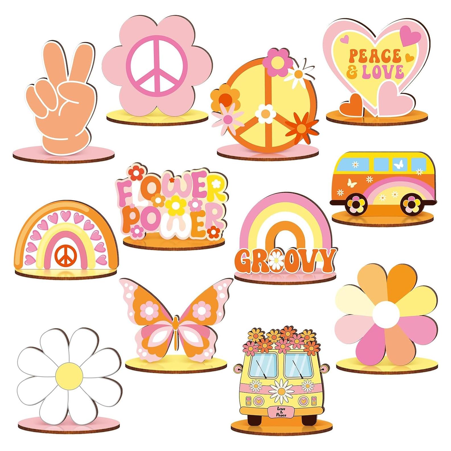 12 Decoraciones de Fiesta Groovy RattanView - Centros de Mesa Bohemios