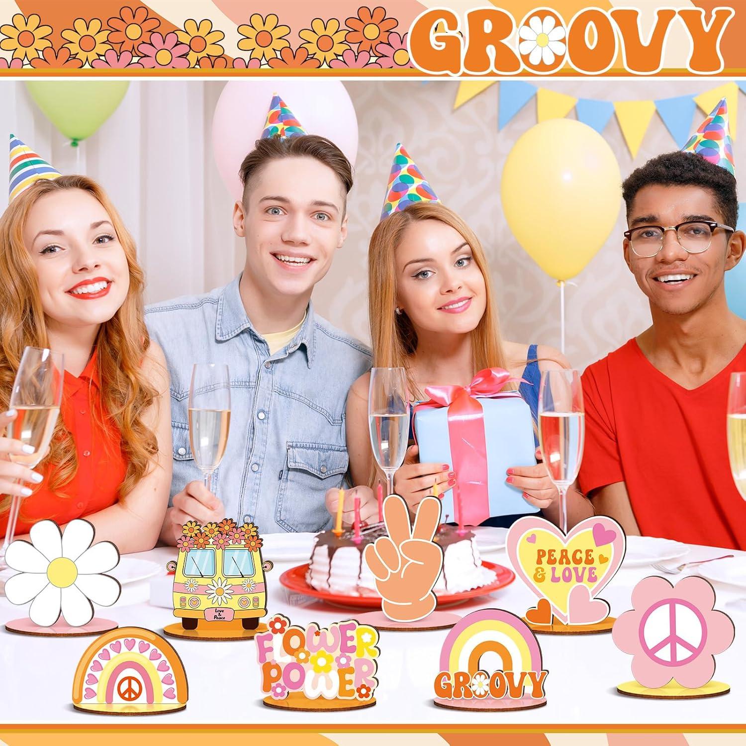 12 Decoraciones de Fiesta Groovy RattanView - Centros de Mesa Bohemios