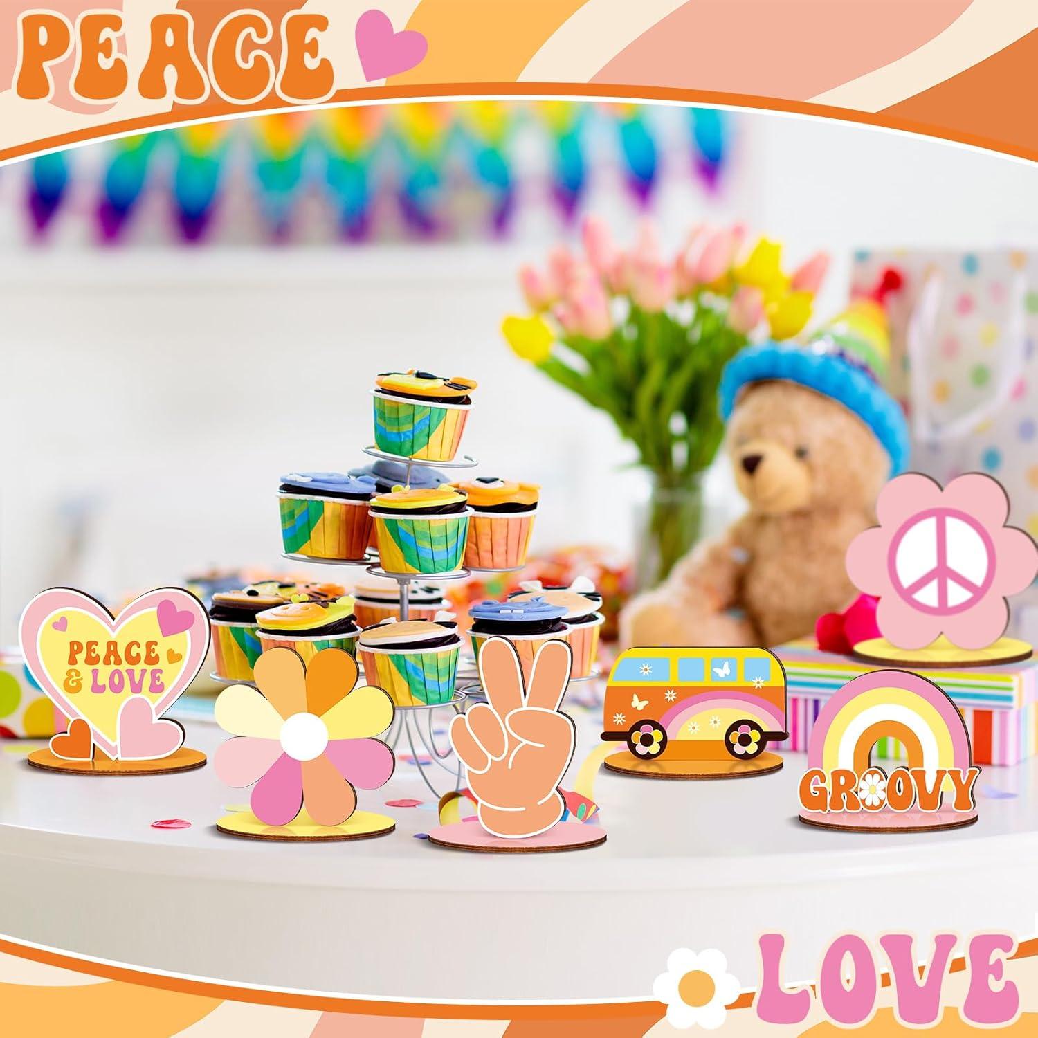 12 Decoraciones de Fiesta Groovy RattanView - Centros de Mesa Bohemios