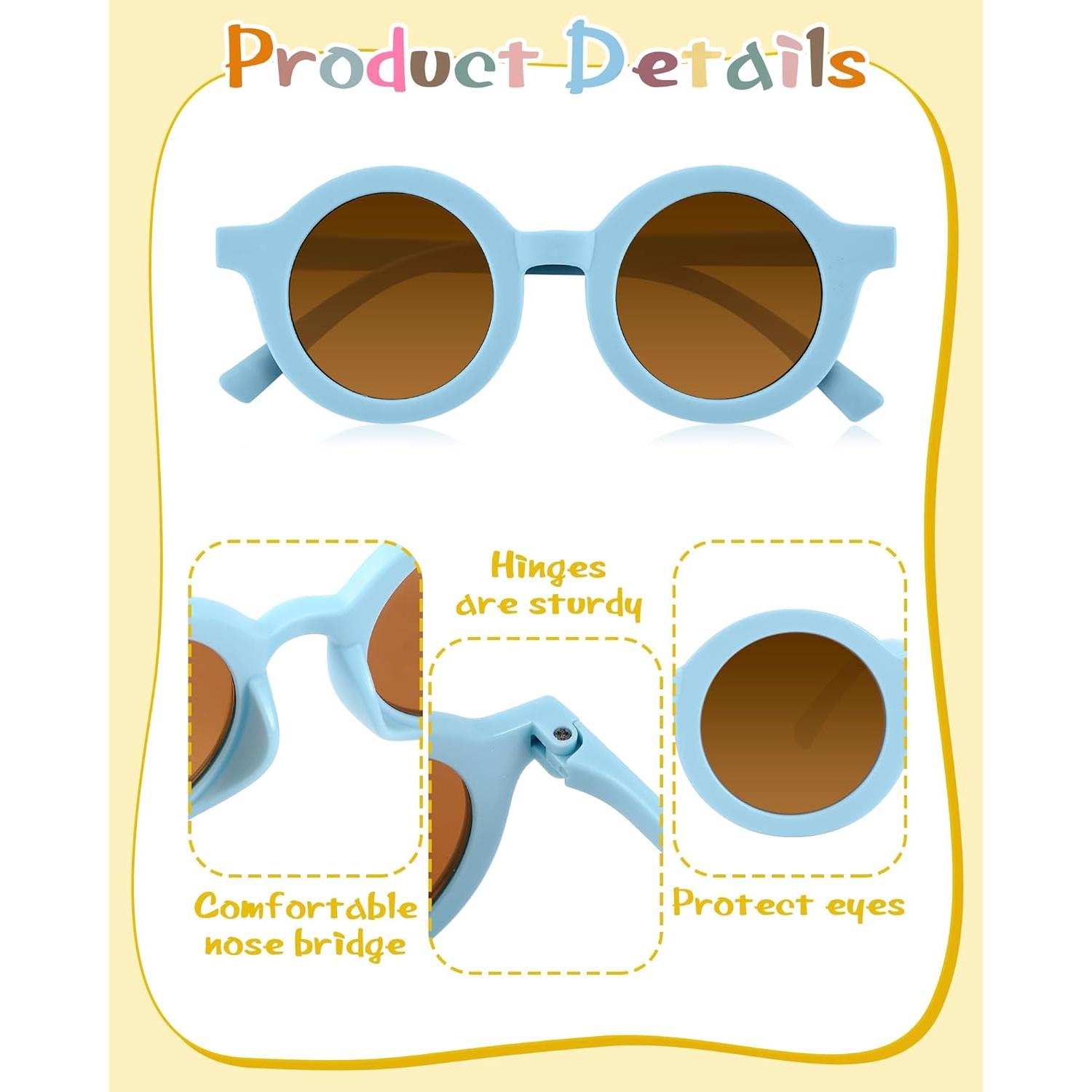 Kanayu Kit de Gafas de Sol DIY para Niños 24 Piezas Colores Vivos