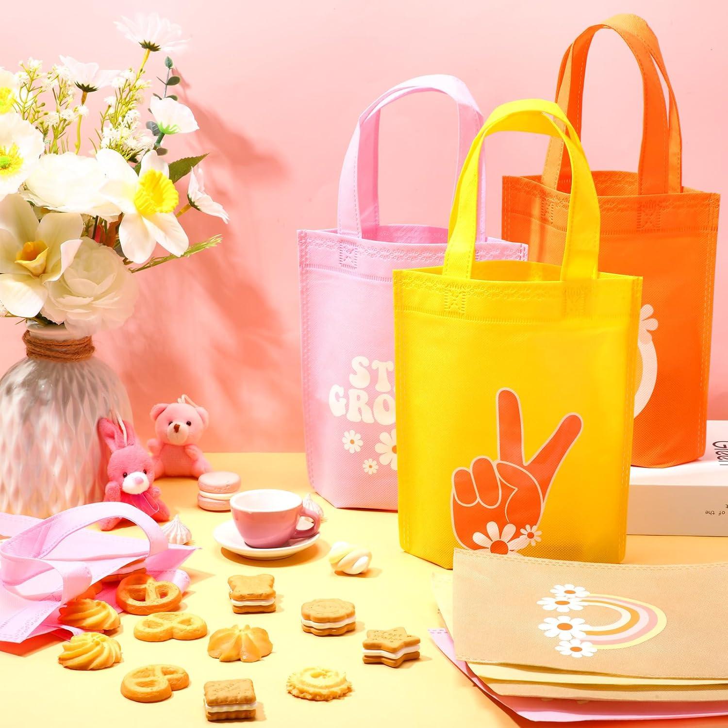 24 Bolsas de Regalo Hippie Retro Lincia 25x20 cm para Fiesta