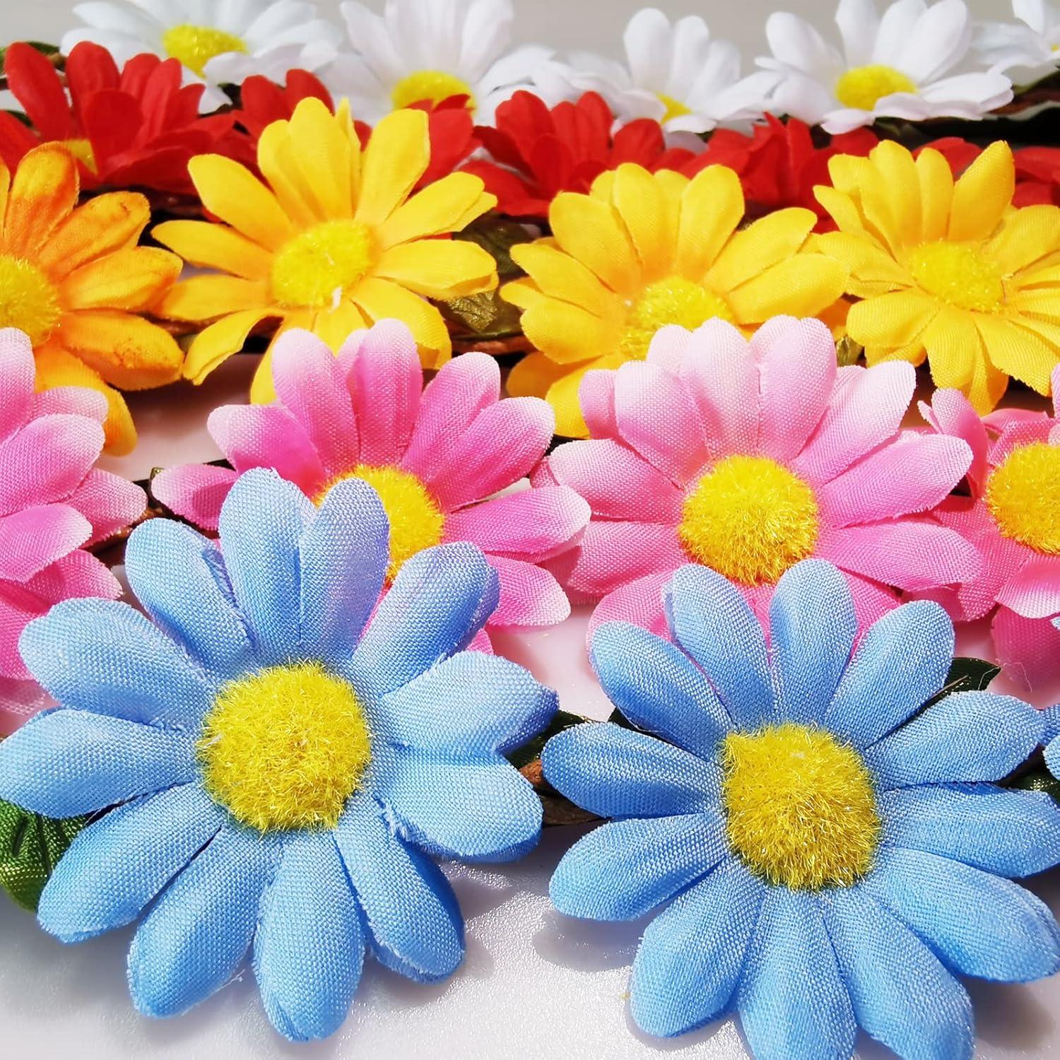 Diademas de Flores Multicolor para Mujeres y Niñas - 16 Piezas