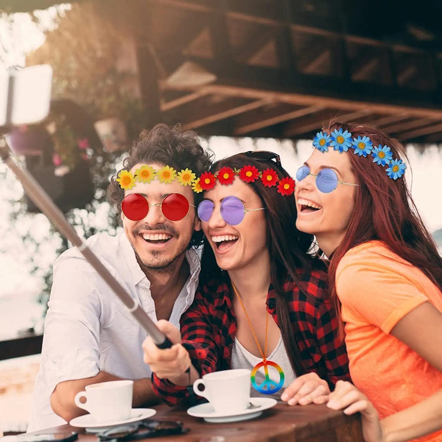 Diademas de Flores Multicolor para Mujeres y Niñas - 16 Piezas